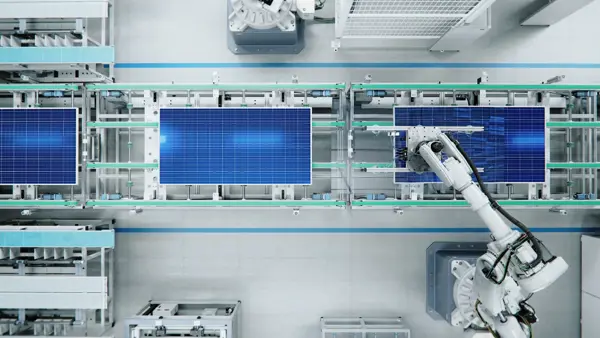 Manufacturing line with machinery. Manufacturing line with machinery.